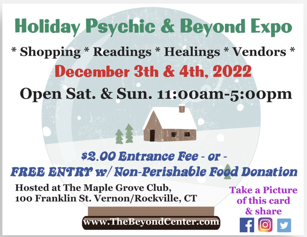 Holiday Psychic & Beyond Expo walk-in-flyer